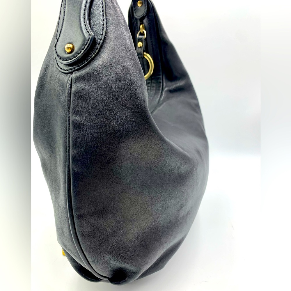 Auth Fendi Borsa Nero Calfskin Leather Bag Preloved Very Good Purse Satchel - Picture 14 of 16